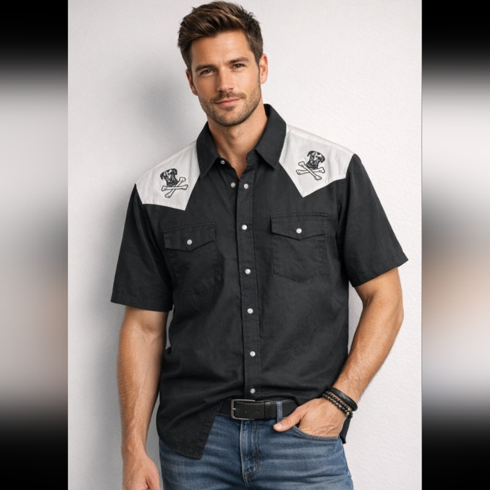 Lagunitas Brewing Company Sivle Button Western Shirt Size XL